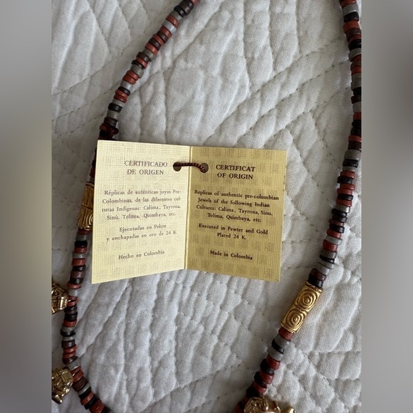 INC International Concepts Gold and beaded  Beaded Necklace INCA  NWT - Picture 6 of 8